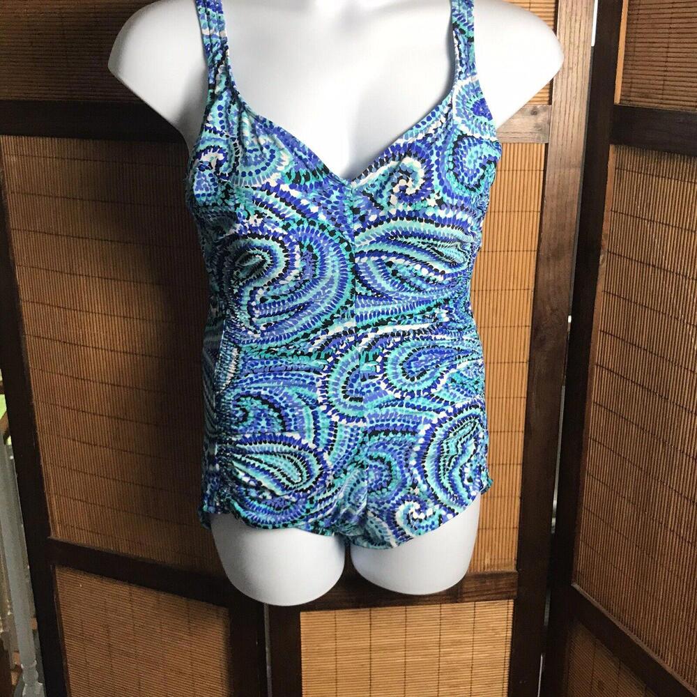 Maxine Blue Green Size 16 Swim Suit One Piece Women’s Swimsuit